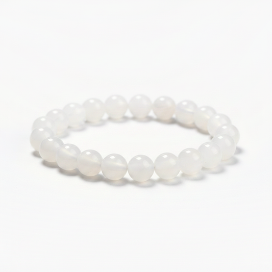 Bracelet Allure — Agate blanche