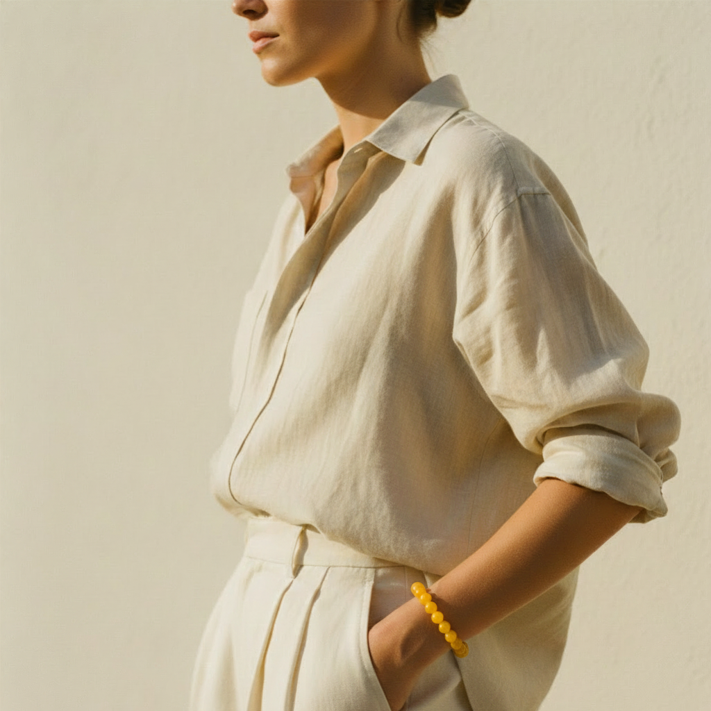 Bracelet Allure — Agate jaune