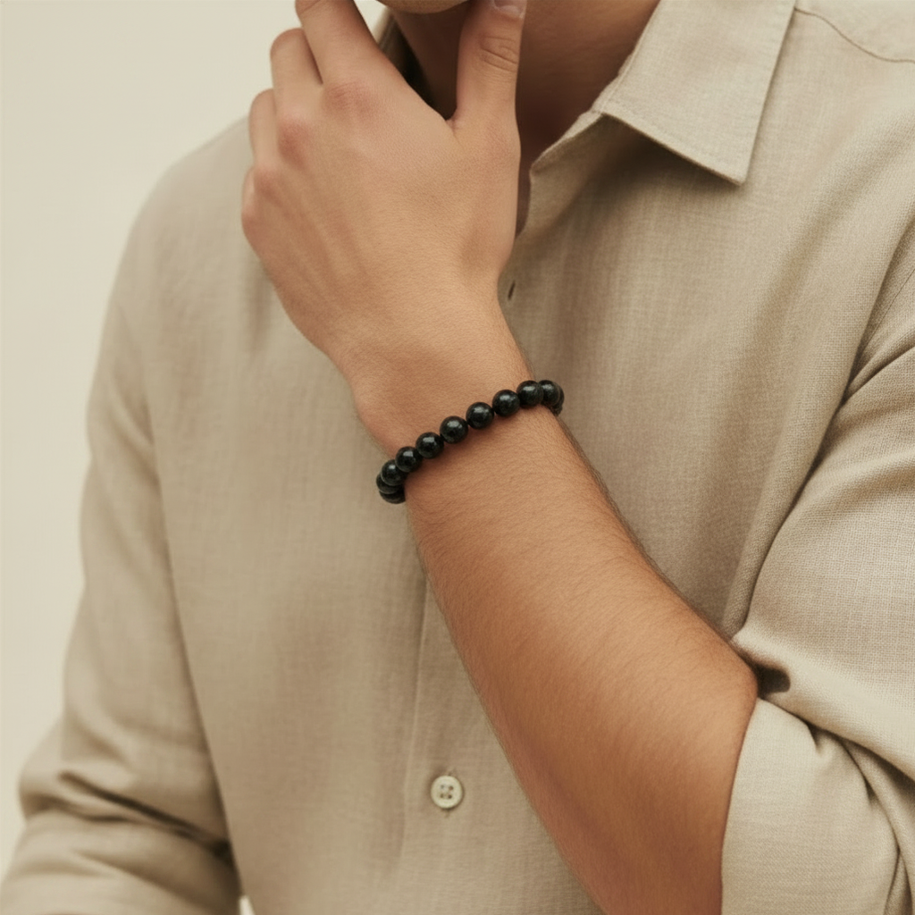 Bracelet Allure — Agate noire