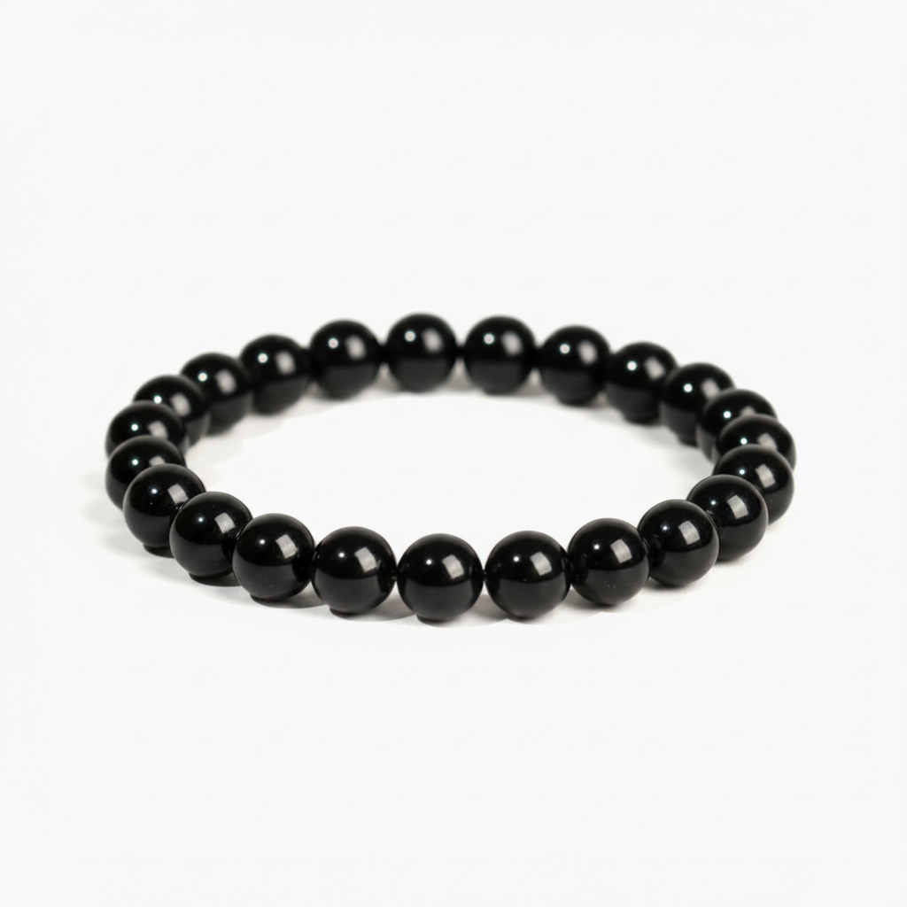 Bracelet en agate noire naturelle