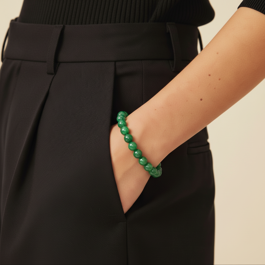 Bracelet Allure — Agate verte