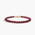 Bracelet fin en grenat naturel — Perles 3 mm