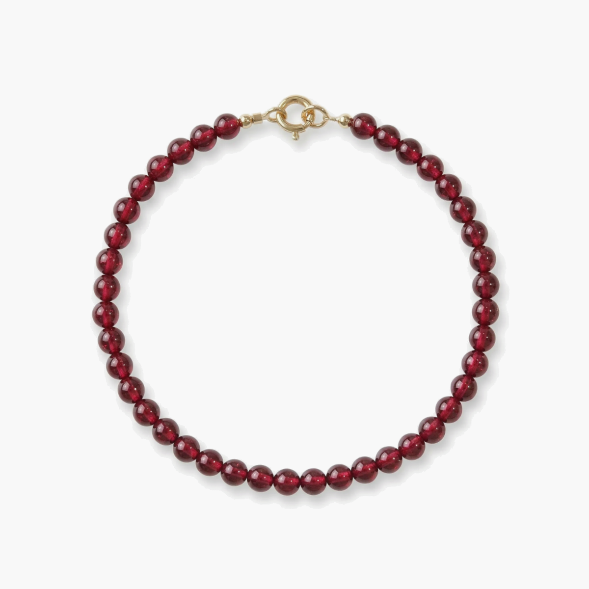 Bracelet fin en grenat naturel — Perles 3 mm