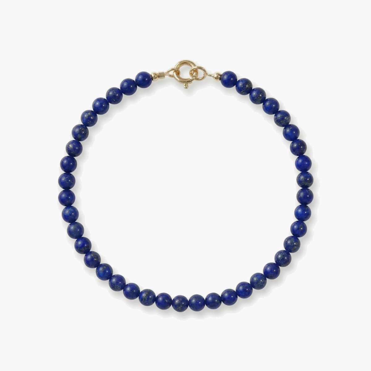 Bracelet fin en lapis-lazuli naturel — Perles 3 mm