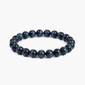 Bracelet en œil de tigre bleu naturel