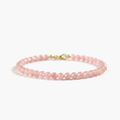Bracelet fin en quartz rose naturel — Perles 3 mm
